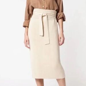 Lauren Manoogian Rib Knit Skirt NWOT crudo bone ivory S M brand size 0